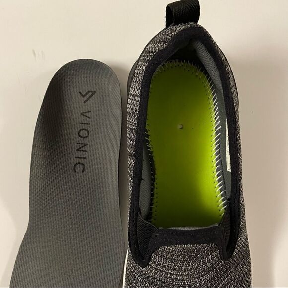 Vionic Slip ons ~ Greyish/Black color ~ size 7 ~removable insoles - Picture 6 of 11
